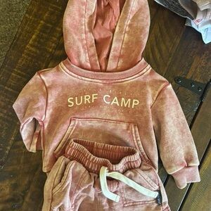 Little Bipsy Red Surf Camp Kids Matching Set